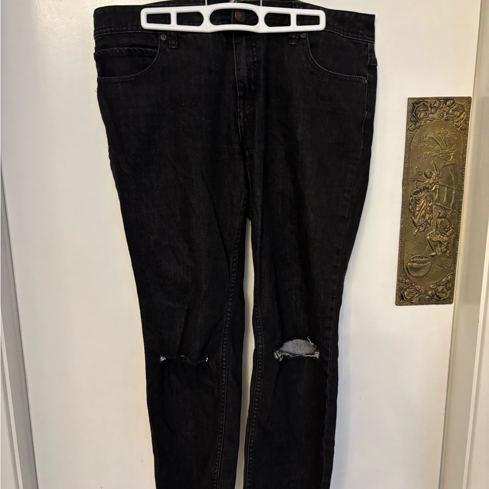 Free People Black Denim Jeans